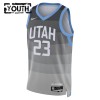 Maillot Basket Enfant Utah Jazz Lauri Markkanen 2025-26 Nike City Edition Gris Swingman